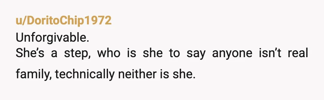 u/7thatsanope Your stepmonster is exactly that. A monster. You were 100% right to immediately ban her from your house, any access to your children, and your wedding. She decked a...