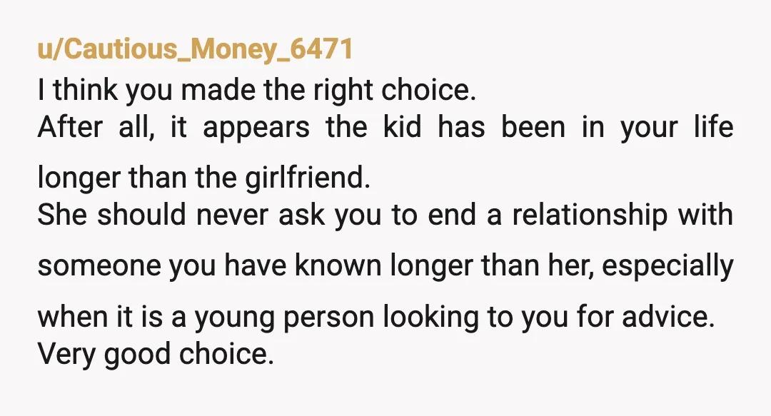 u/Grand4Ever2345
If you give up one thing now, just think how many things you will give up in the future. Let her go, her heart isn’t big enough for you.