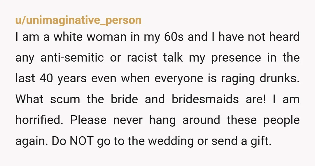 u/Muted_Arm5998 “SHES GOING BACK TO AUSCHWITZ?” That’s TOO crazy. like inanely crazy thing to say. I’m Muslim and that’s literally not funny AT ALL. I would’ve slapped them. You would...