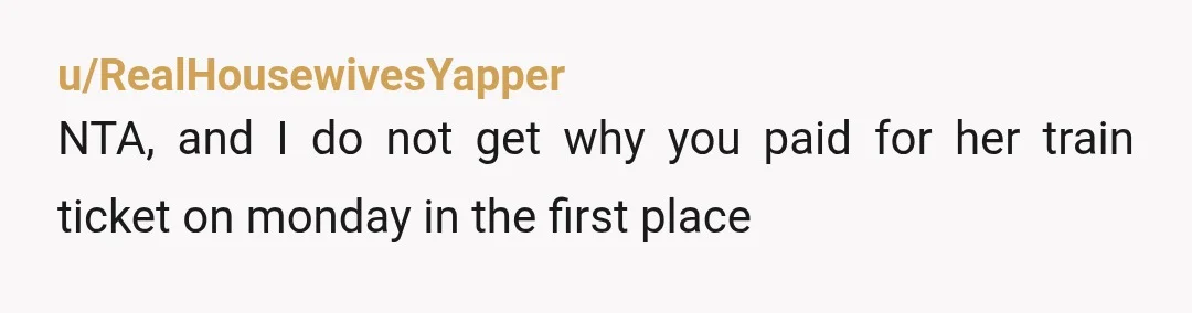 u/Long-Ear-7918
She sounds like a psychopath. I have a cousin like this. You are NTA.Â