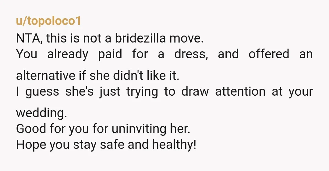 u/RuthlessKittyKat NTA not even a little bit. you did the right thing and paid for it all. she's making something about her that isn't about her. you set a boundary....
