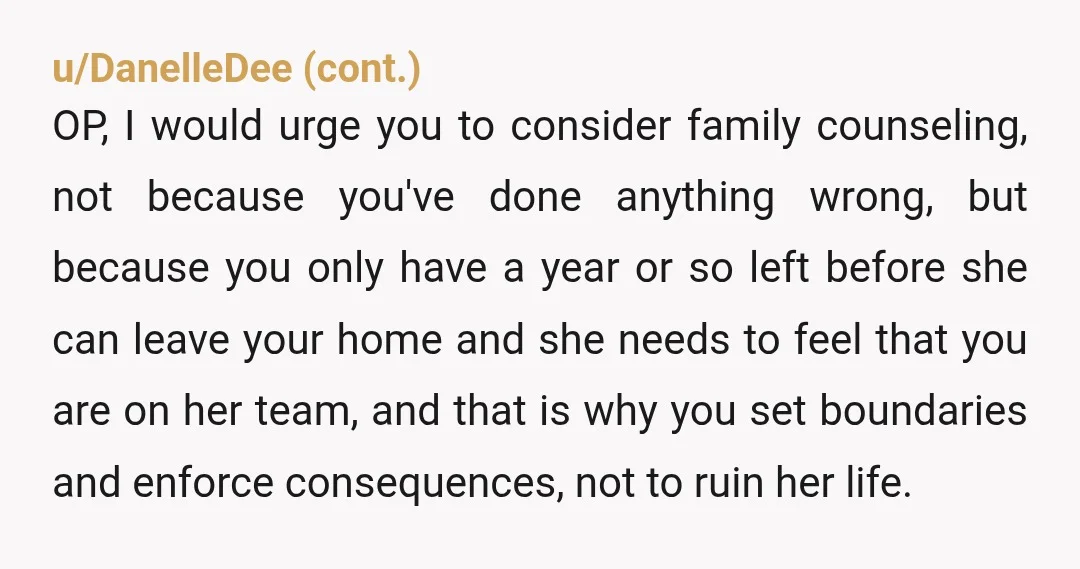 u/waitagoop You’re not wrong. Your wife needs to realise the severity of the issue too. You need to have a conversation with your wife to get on the same page...