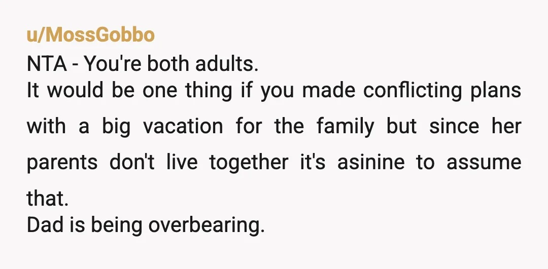u/prosperosniece
NTA- I think you just discovered why her parents are divorced