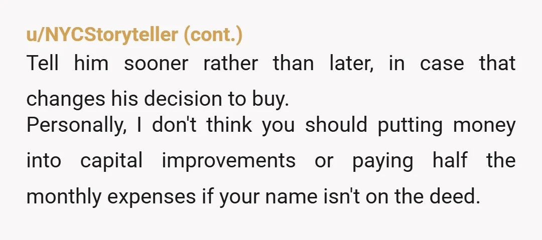 u/Data_Witty Please don’t contribute to the renovations if you don’t own the property. I wouldn’t help my landlord with renovations to our apartment building just because I live here
