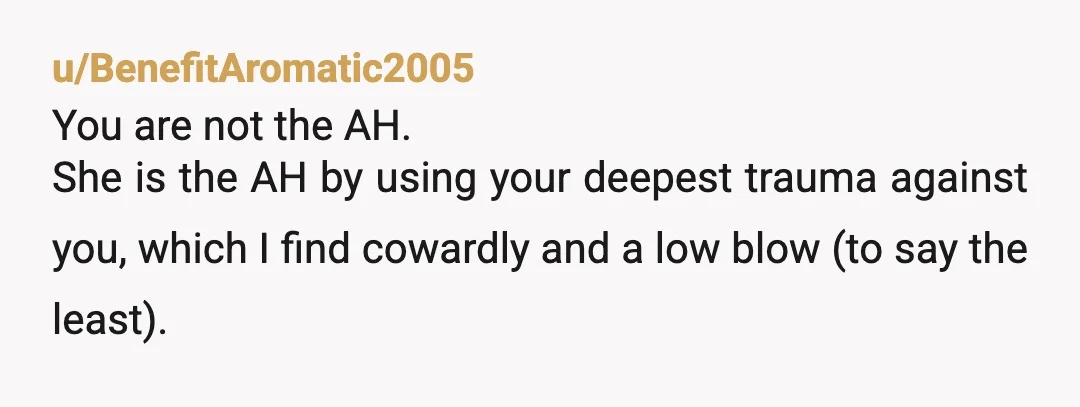 u/burnacct7688
That doesn’t sound like healthy relationship to me mate.
It might be time to move on and stop speaking with her.