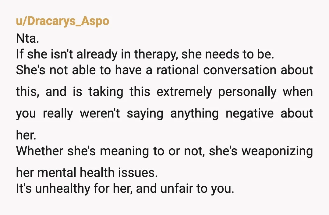 u/Slugzz21 Your partner is being being manipulative at worst, incredibly immature at best. You brought up a valid concern, one that she should respect if she respects art at all,...
