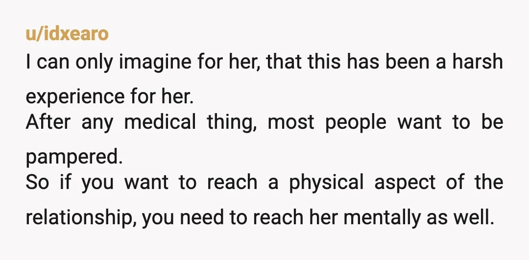 u/Proud_Spell_1711 Hormones play a major role in sexual desire. The thing that plays an even bigger role is the brain. You and your wife need to communicate better, and perhaps...