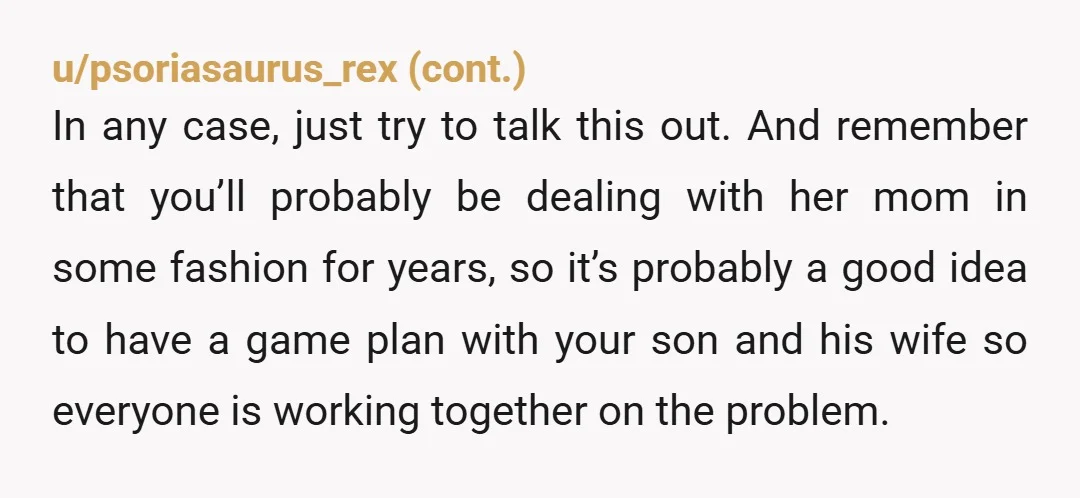 u/Foreign_Plan_5256 Mild YTA If your FDIL invites you, I recommend attending. She's an adult. It's not her Mom's choice.  Have an actual conversation with your FDIL.  "I don't want to...