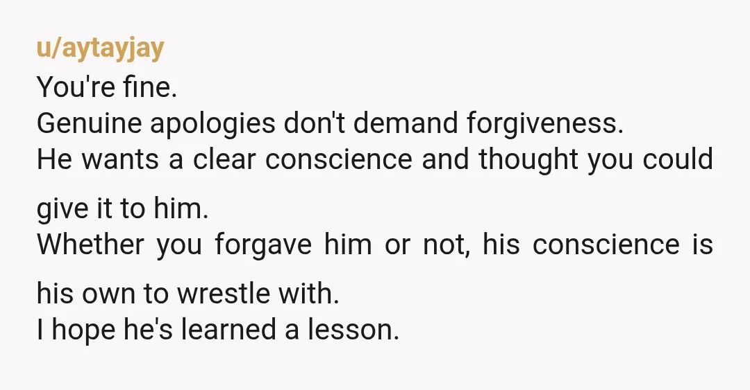 u/throwaway3333523 To be honest I think that's pretty weird he directly said he "regretted it" and all that. Come on. It's obvious you are doing well and he went "whoops,...