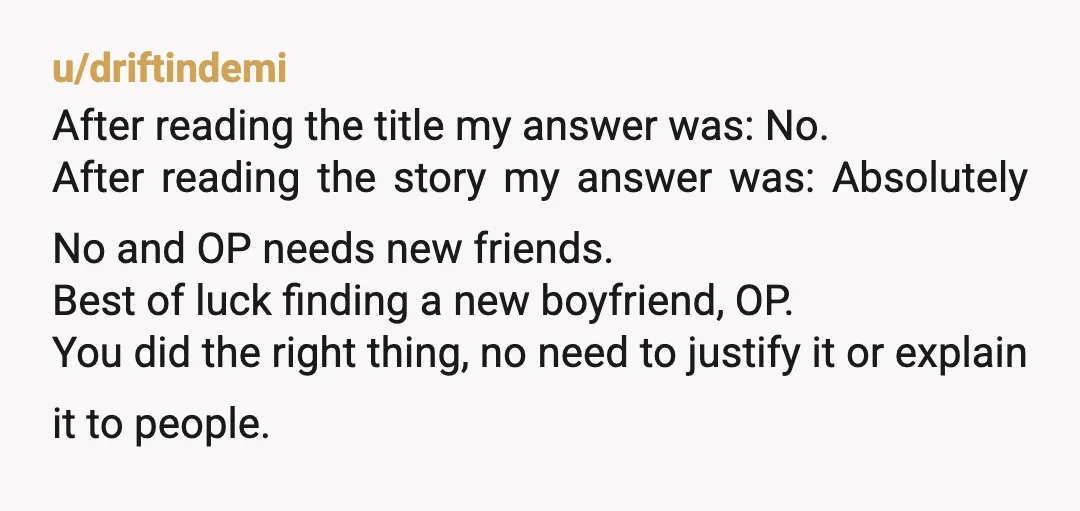u/YoshiandAims ... Your friends are... posturing. Also very lacking in perspective and life experience. Compatibility... is what matters. Not love. Love doesn't conquer all. This isn't a movie. Love is...