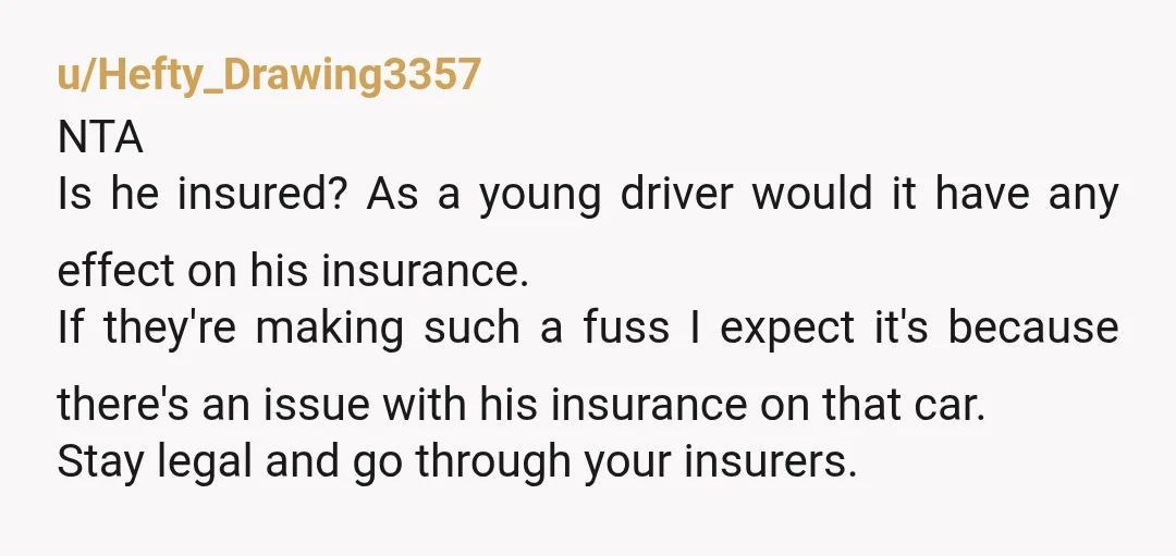 u/Deep-Manner-4111 NTA. Go through insurance like you planned so that there is a paper trail. This guy is acting shady. There's no reason he should feel it necessary to do...