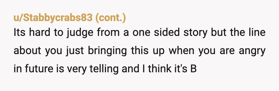 u/HelloFellowSurvivors
It doesn't matter what we think.
But no, I wouldn't have asked him to leave, I would have pushed through.