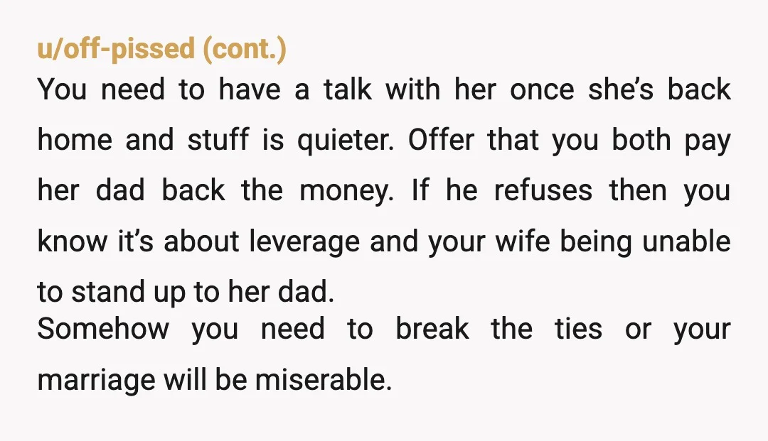 u/Chemlak NTA. It's that last sentence for me - you and your kids are her family. That's part of what being married is about. By claiming that you are disrespecting...