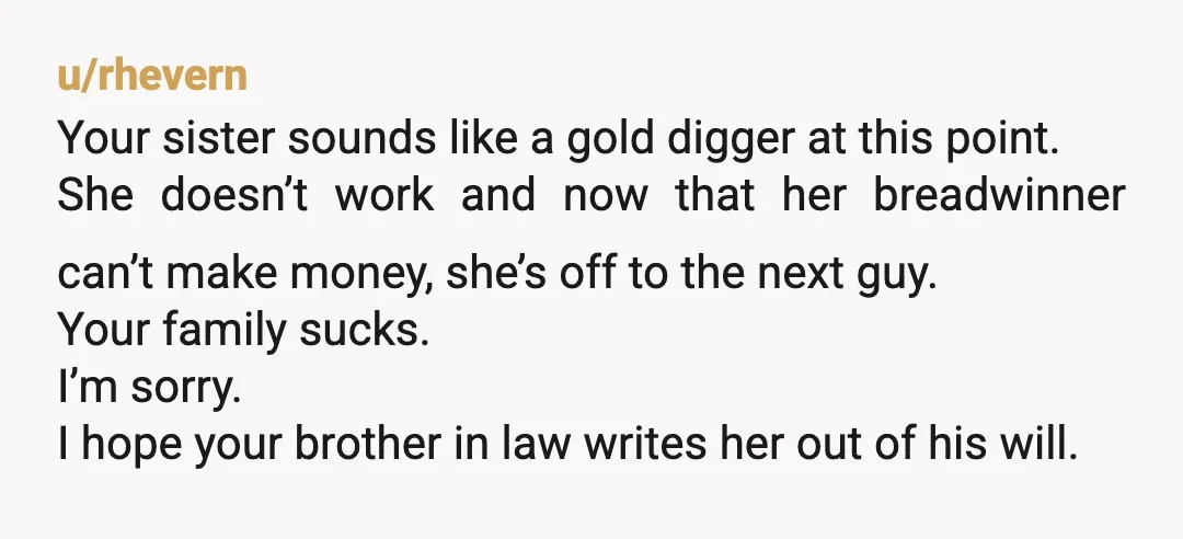 u/FromTheForestFox
NTA.
Your sister and dad suck.
Go no contact, they aren’t worth the effort.
Poor husband.
Vows don’t seem to mean anything to your sister