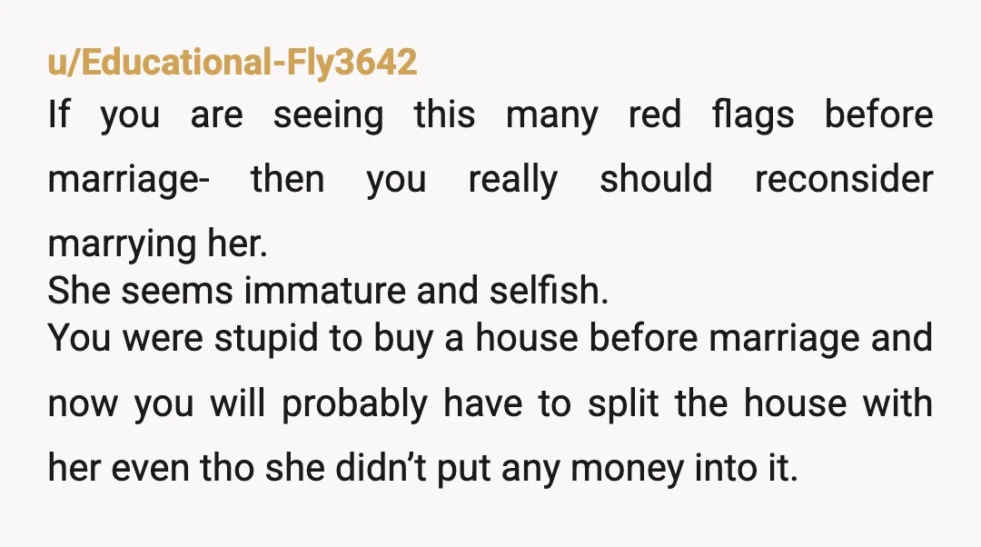u/Much_Screen_5055
Red flags everywhere … Run don’t walk away and you’ve had a lucky escape