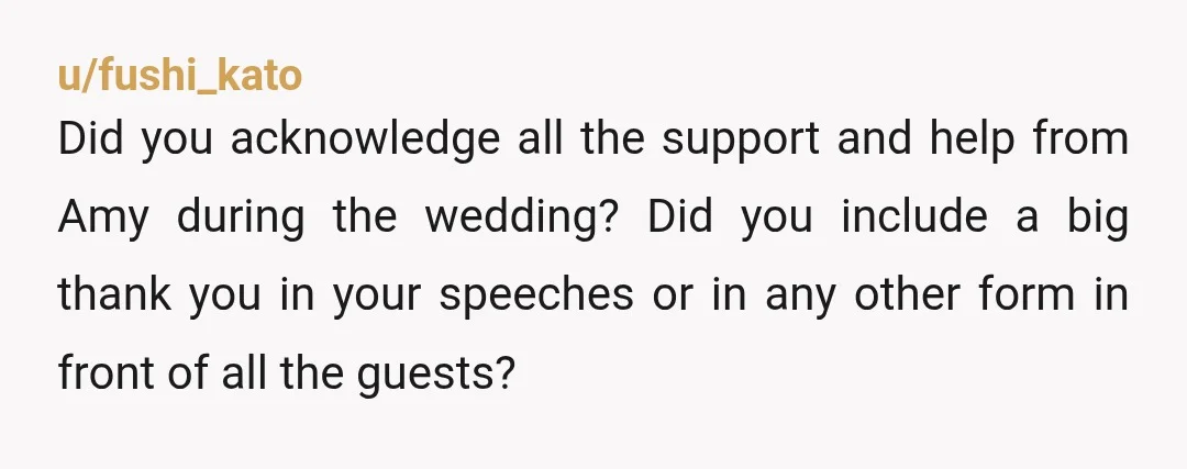 u/FirmPangolin8868 I don’t know if you you TAH because I don’t know what you did. But I do know is that Amy is TAH for not telling you what you...