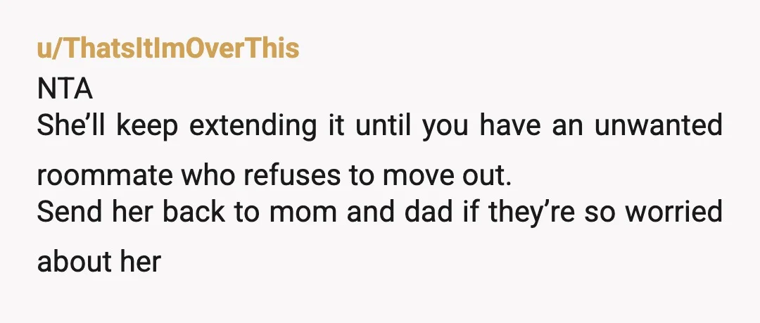 u/Strong_District_5894
NTA
Mommy and Daddy don’t want her. She’s not your responsibility.Â