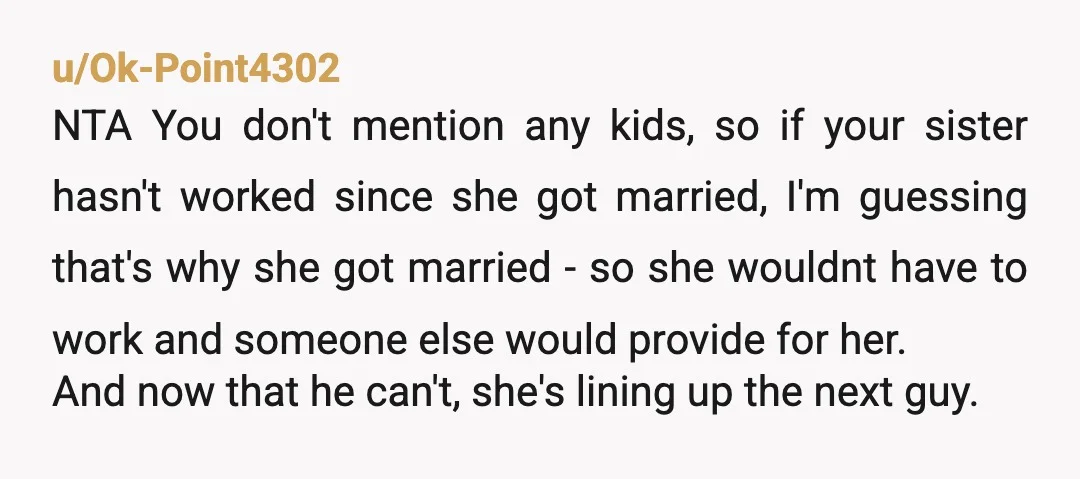 u/Objective-Pound2185 Why would you tell your Dad? Your sister is an adult. Your Dad doesn't control her, isn't able to punish her, etc. Unless your plan is to isolate her...