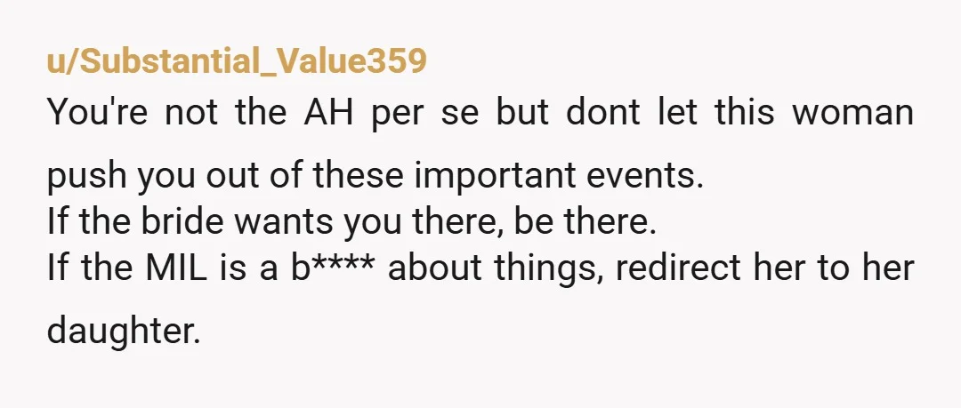 u/Beth21286 You should have spoken to FDIL first. She went to bat for you and you caved to her mother's hysterics. You kind of pulled the rug out from under...