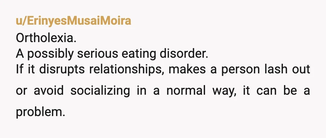 u/Hot-Grab-2737 this is an eating disorder - lots of guys don't think or realize they can have one because the media usually focuses on women. don't be judgemental, he's probably...