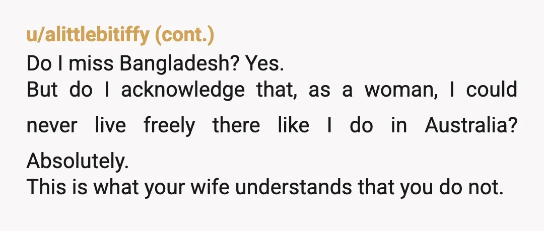 u/WebAcceptable7932
Yikes YTA
All I hear is my my my.  Have you actually asked your wife what she wants in the long run??