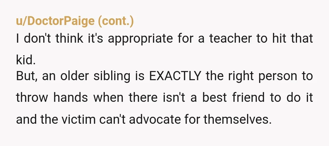 u/PeepingTara
More people in life need to be slapped, he’s old enough to know better and if his dad won’t teach him how to be civil someone else will.
NTA.