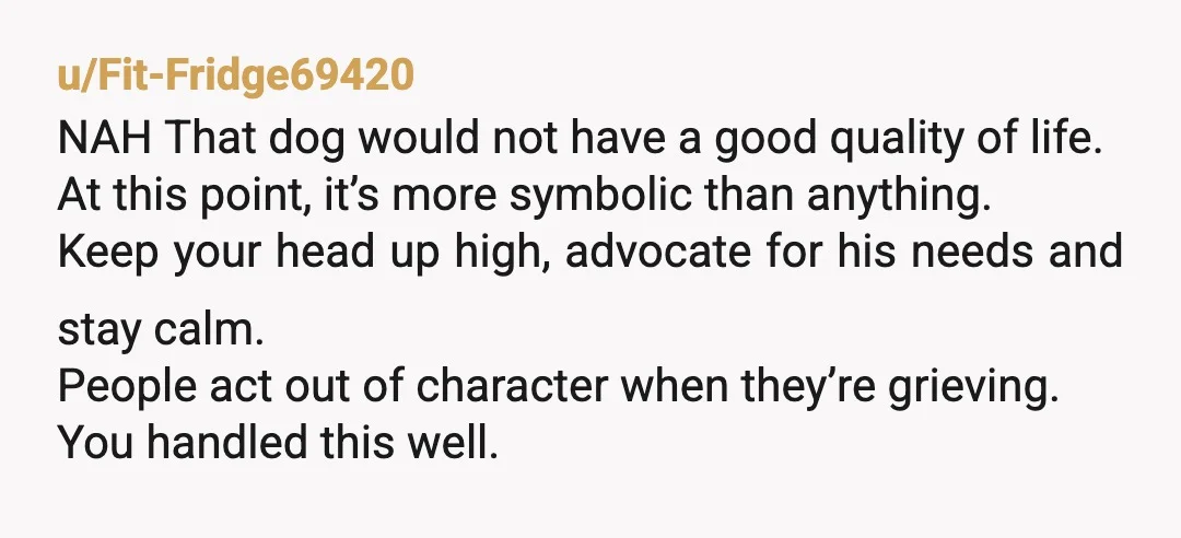 u/Acegonia
That dogs been with you for 6 of his 7 years, he is yours in a way that is different but just as real as he was petes.
NTA.
