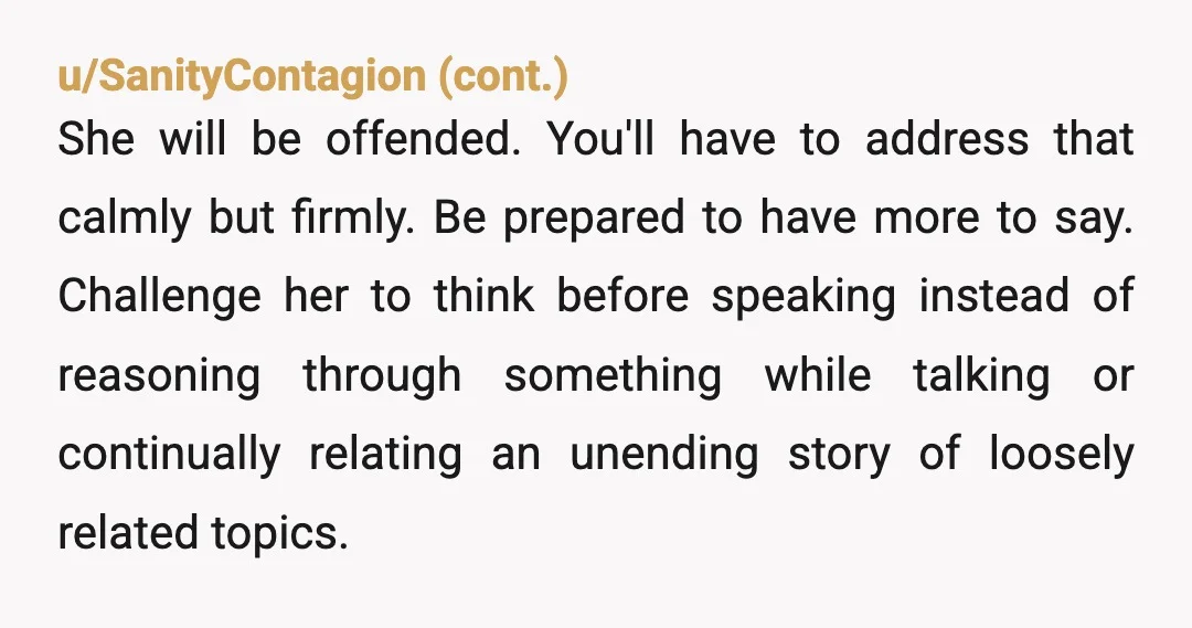 u/Spoonbills I would die. I would wither and die if someone talked at me all the time. How about divorce and amicable coparenting? You could live separately, go for joint...