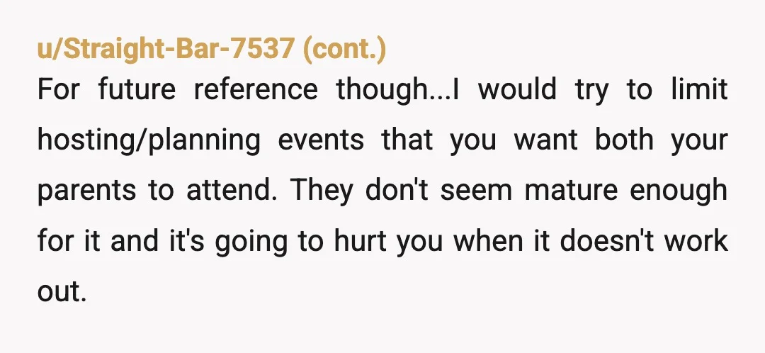 u/LightBelowTheSnow NTA - No child should be put in the middle of their parents marital issues, let alone divorce. Your mom needs to learn boundaries. I am sorry your mother...