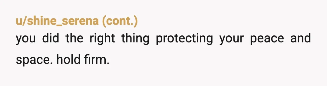 u/TiredAndTiredOfIt
NTA Your father, mother, and aunt have graciously offered to host K. Right?Â