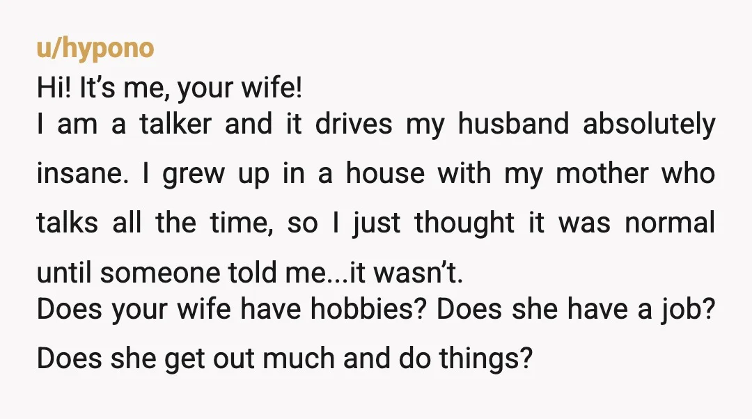 u/sunnys1deups1dedown Just wanted to weigh in because it seems like a lot of people want to diagnose and forgive your wife because she may have ADHD: I have ADHD. I’m...
