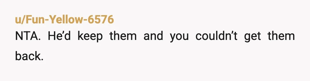 u/Kittytigris NTA, you have your kids a choice and they said no. Kudos for respecting their choices. And honestly, it sounds like they don’t like him much anyway. They probably...