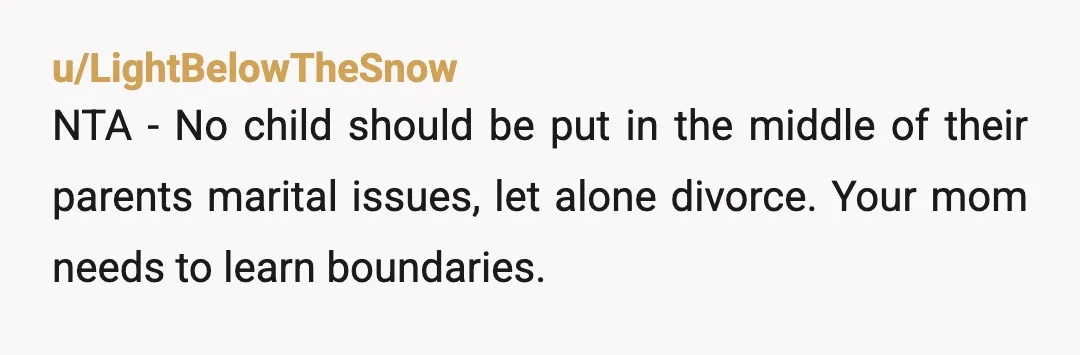 u/Obvious-Block6979 NTA your mom is in a very self centered phase. She has a lot to work through. This is actually not an excuse to deep six your graduation dinner....