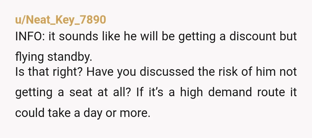 u/withcatlikegrace
I’m thinking that the resentment aspect is going to taint the holiday. I too would be majorly peeved particularly at not flying together.