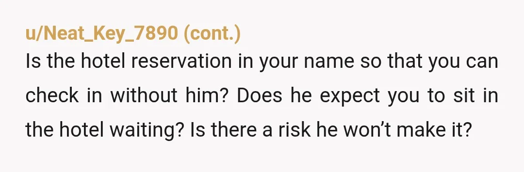u/Otherwise-Try-9734 I really don't understand your partner's attitude at all, especially after reading another comment where you clarified that if he uses the discount he will be on standby to...
