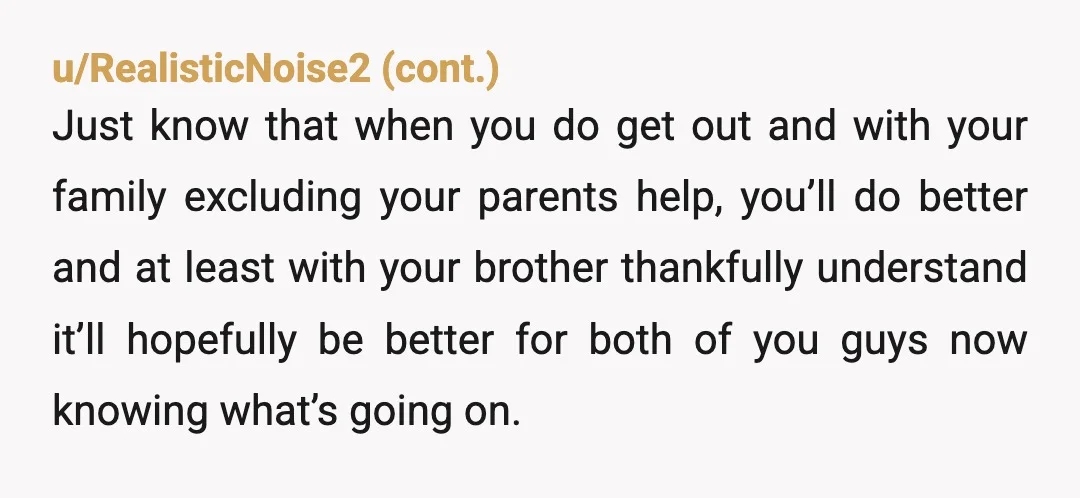 u/Haunting-Row-3961
Your whole family except mom and dad rock…
They rallied around you like champs -
Wishing you an amazing life ahead