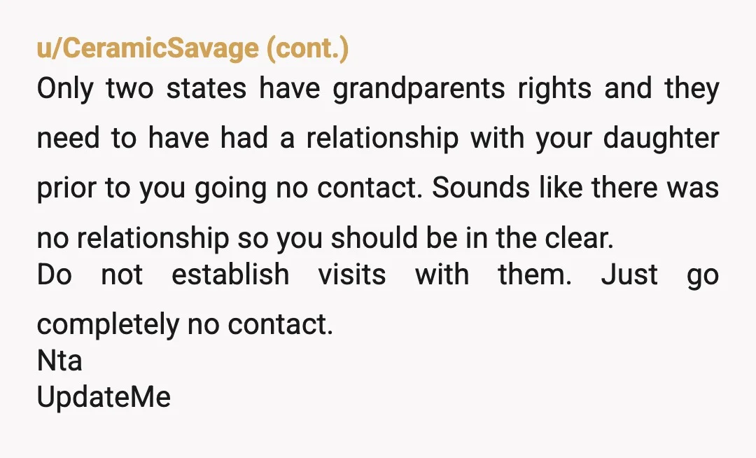 u/TiredAndTiredOfIt NTA Legally your daughter was owed 100% of his possessions and money. Get a lawyer and file for social security. And get ROs for yoyrself and your daughter. Do...