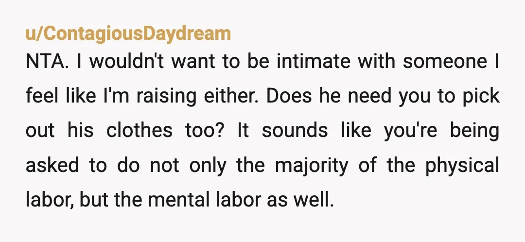 u/Impossible_Sun_9534
You are married to a man baby. Leave him and enjoy your life.